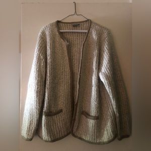 Loop Knot Sweater by Objectives for Women. Size 42 Color - Cream and Tan